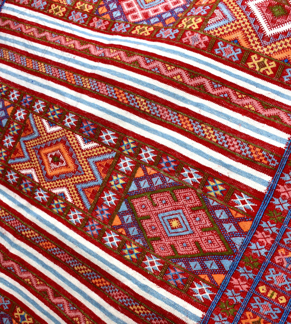 Flatweave kilim hanbal Moroccan rug - 4.93 x 7.06 ft / 150 x 215 cm - Berbers Market