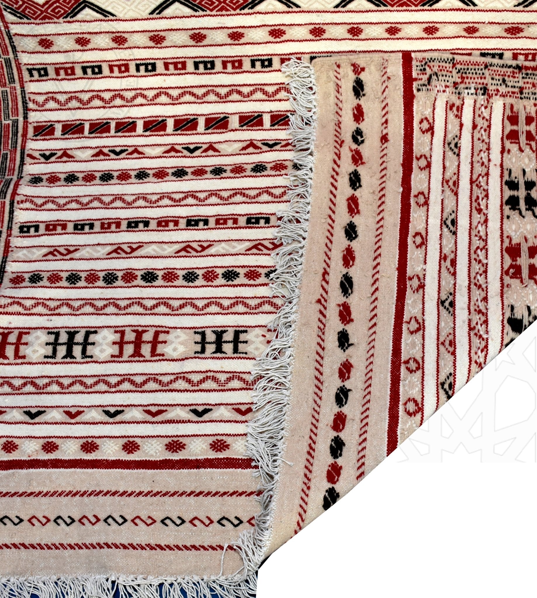 Flatweave kilim hanbal Moroccan rug - 4.94 x 7.06 ft / 150 x 215 cm - Berbers Market