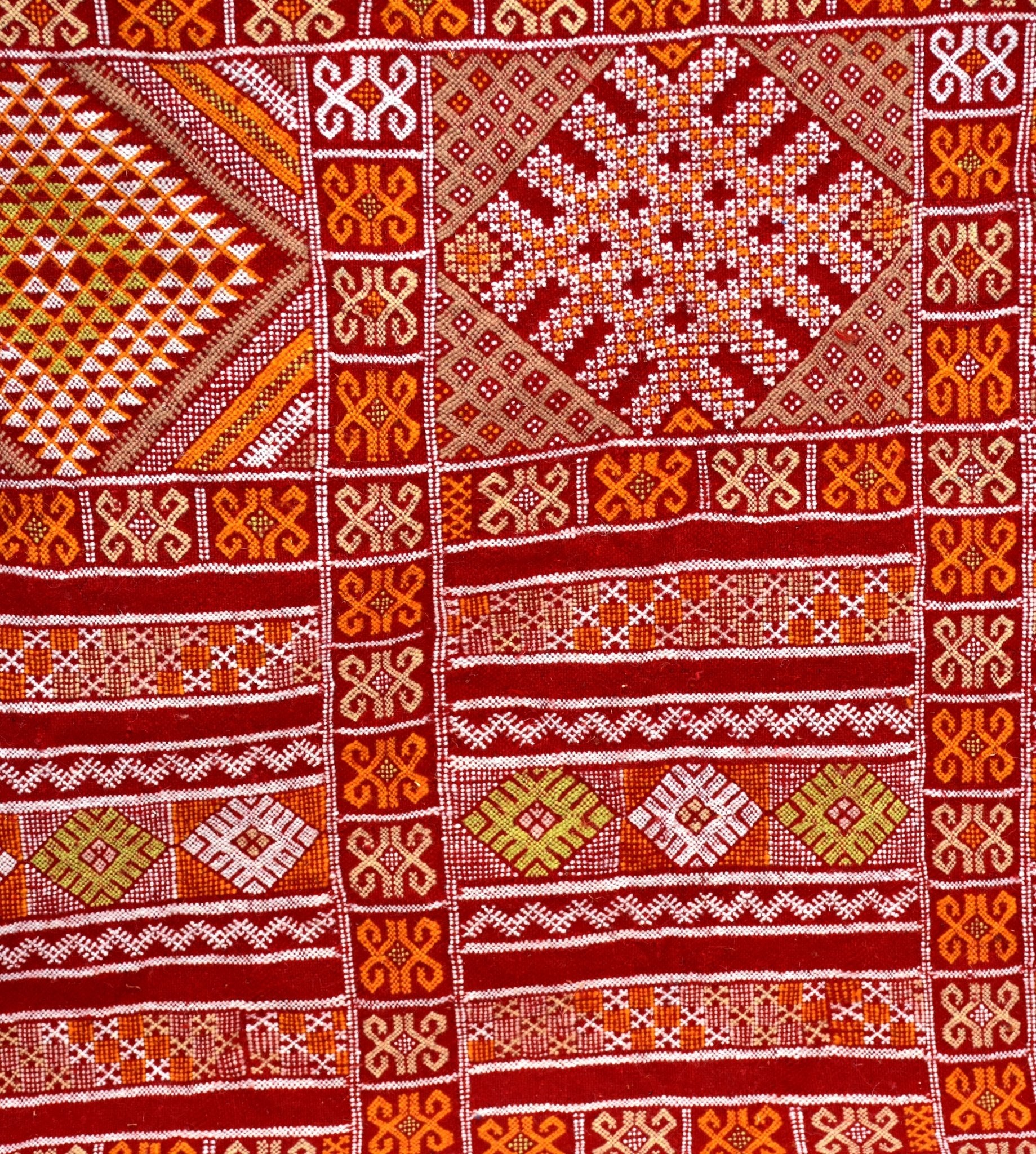 Flatweave kilim hanbal Moroccan rug - 5.1 x 6.73 ft / 155 x 205 cm - Berbers Market