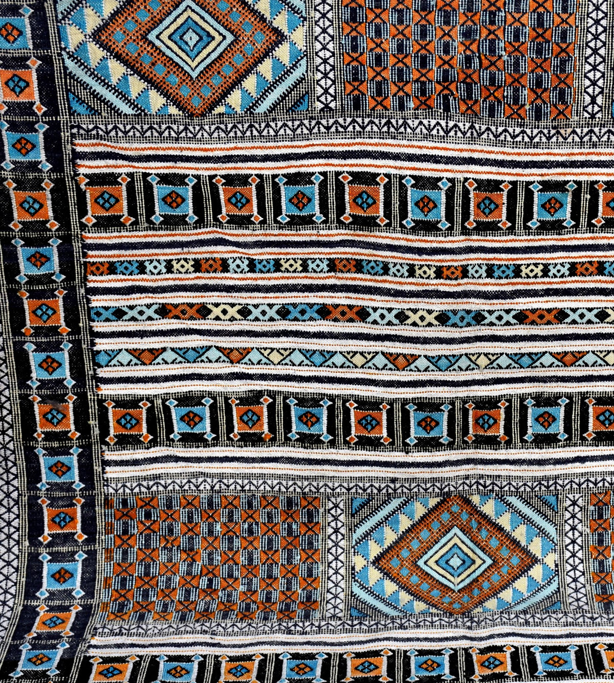 Flatweave kilim hanbal Moroccan rug - 5.1 x 7.22 ft / 155 x 220 cm - Berbers Market