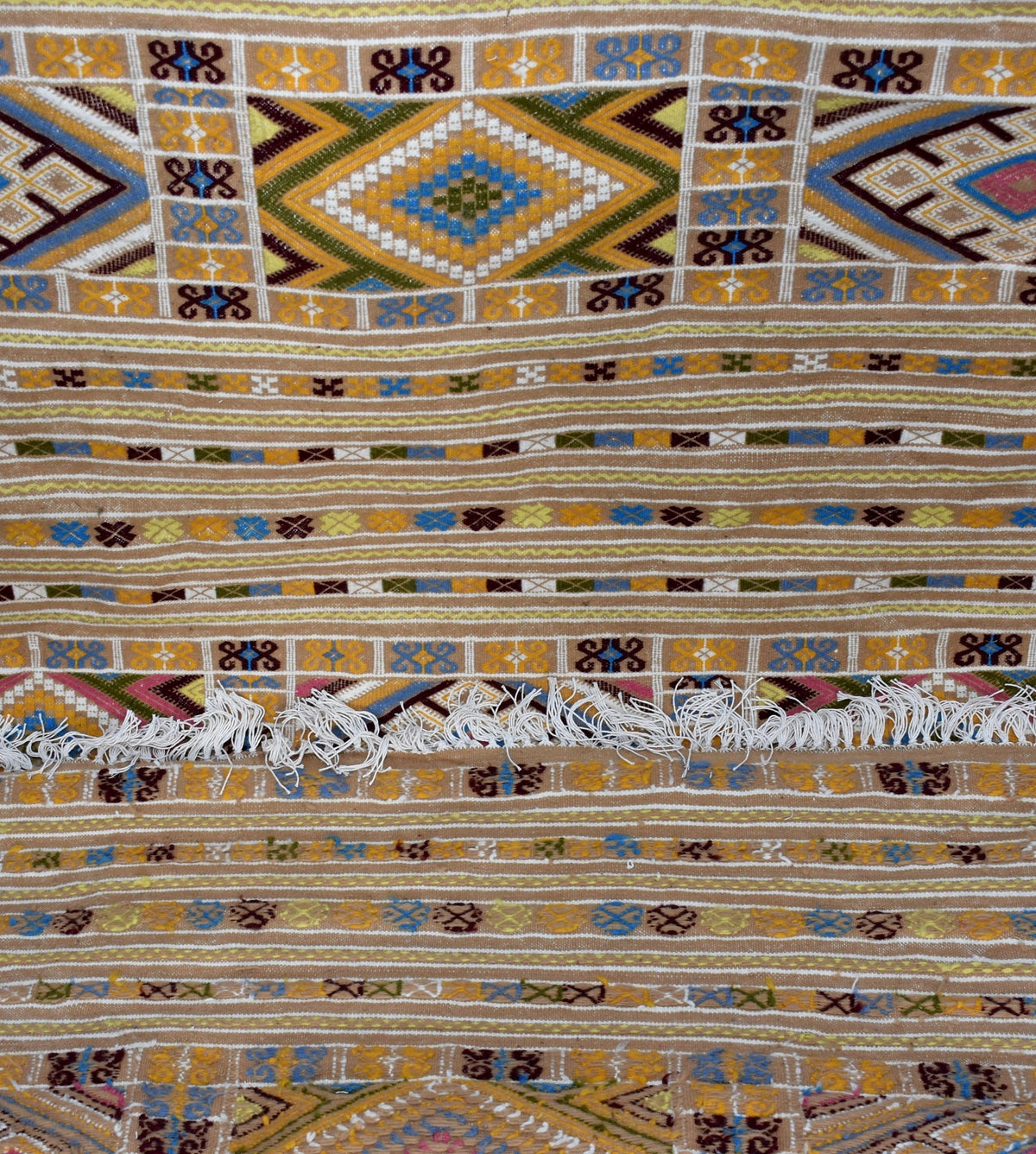 Flatweave kilim hanbal Moroccan rug - 5.25 x 7.55 ft / 160 x 230 cm - Berbers Market