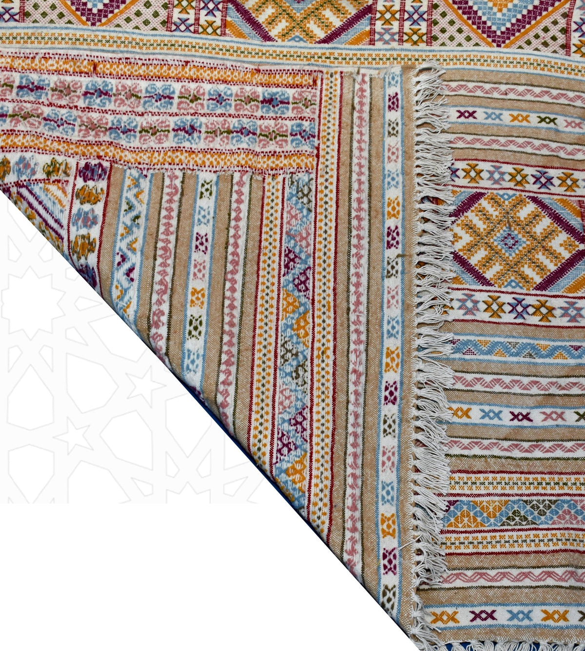 Flatweave kilim hanbal Moroccan rug - 5.25 x 7.88 ft / 160 x 240 cm - Berbers Market