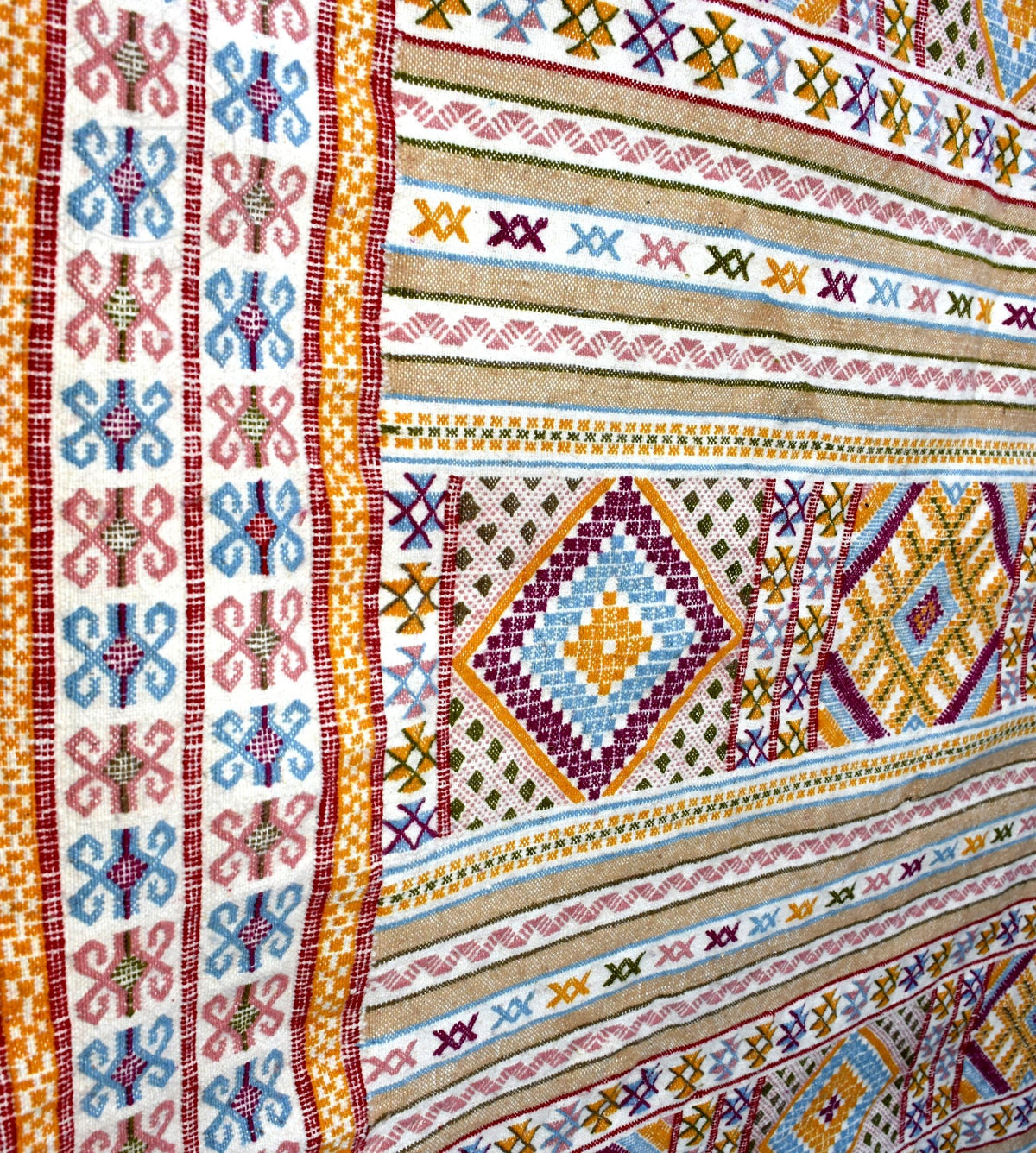 Flatweave kilim hanbal Moroccan rug - 5.25 x 7.88 ft / 160 x 240 cm - Berbers Market