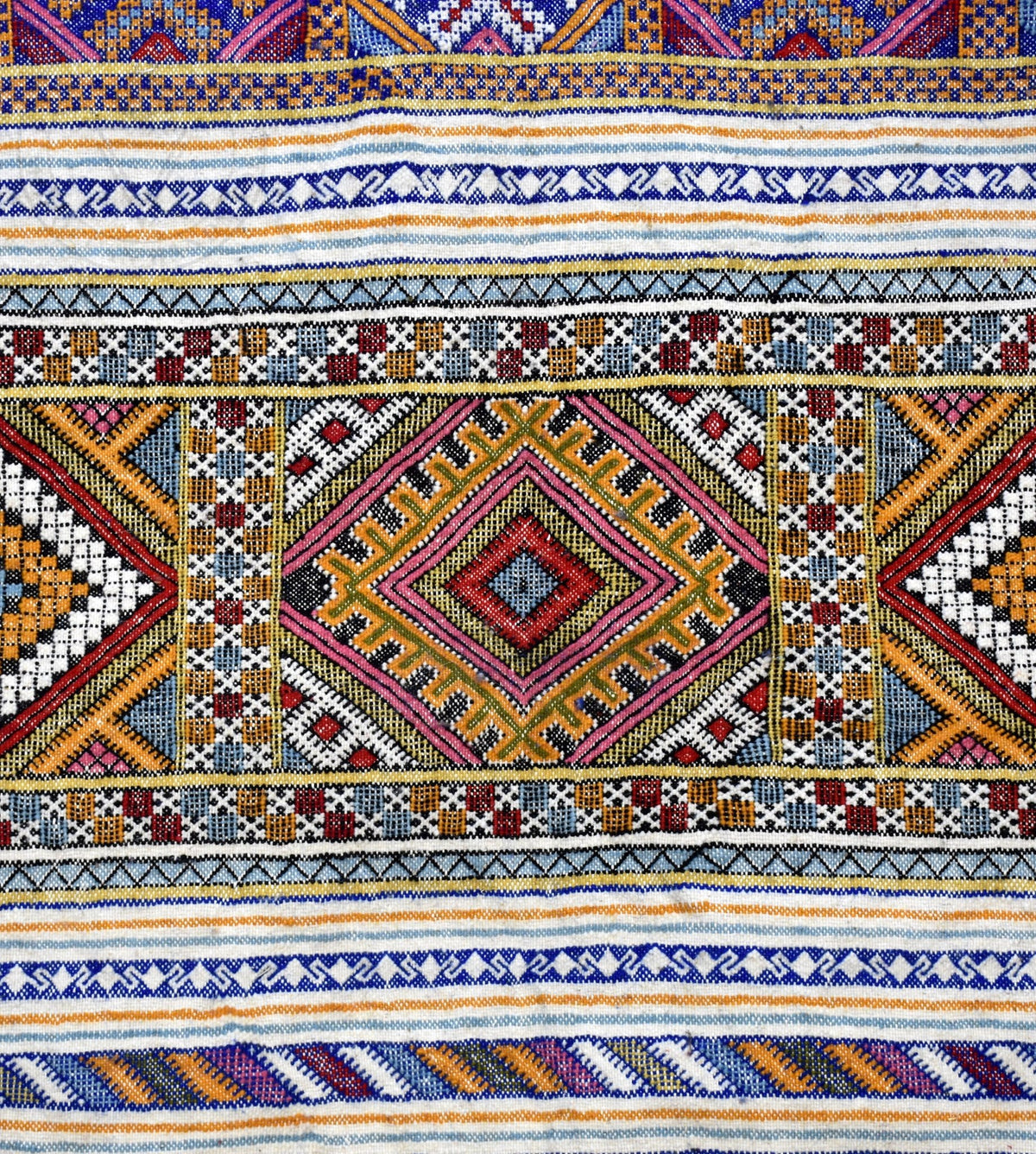 Flatweave kilim hanbal Moroccan rug - 5.25 x 7.9 ft / 160 x 240 cm - Berbers Market