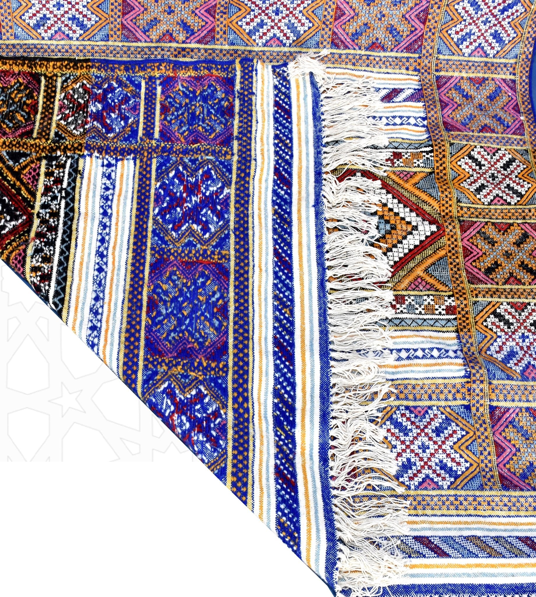 Flatweave kilim hanbal Moroccan rug - 5.25 x 7.9 ft / 160 x 240 cm - Berbers Market