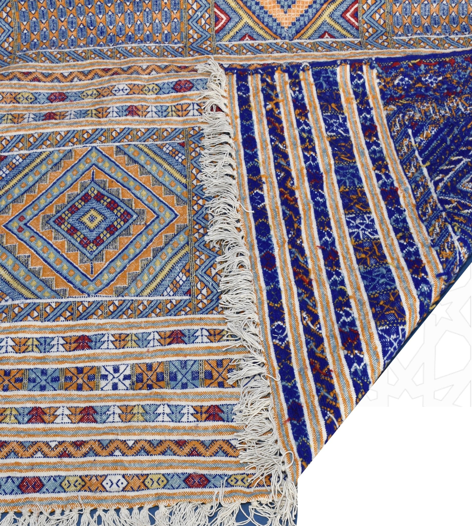 Flatweave kilim hanbal Moroccan rug - 5.25 x 8.54 ft / 160 x 260 cm - Berbers Market