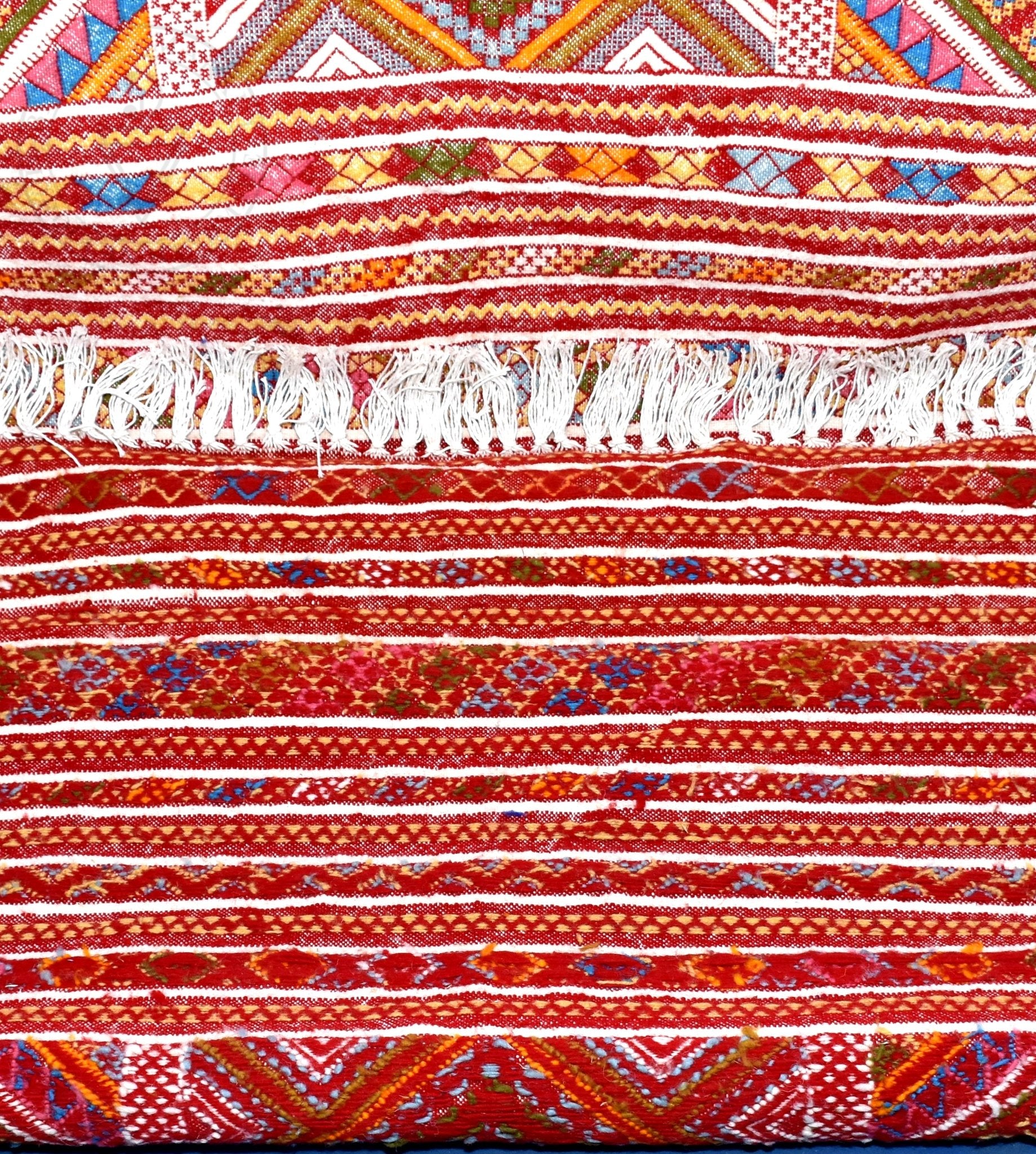 Flatweave kilim hanbal Moroccan rug - 5.42 x 8.37 ft / 165 x 255 cm - Berbers Market