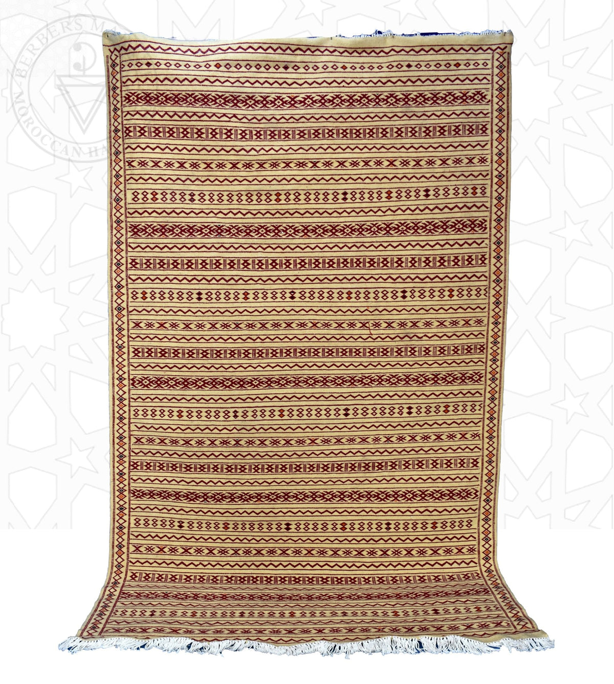 Flatweave kilim hanbal Moroccan rug - 5.57 x 9.85 ft / 200 x 300 cm - Berbers Market