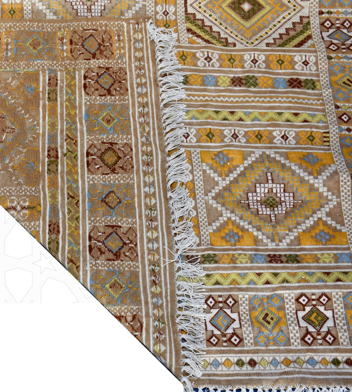 Flatweave kilim hanbal Moroccan rug - 5.6 x 7.9 ft / 170 x 240 cm - Berbers Market