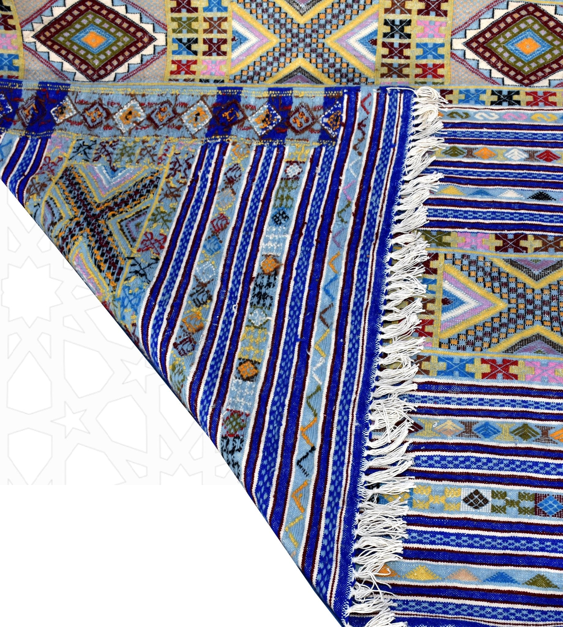 Flatweave kilim hanbal Moroccan rug - 5.6 x 7.9 ft / 170 x 240 cm - Berbers Market