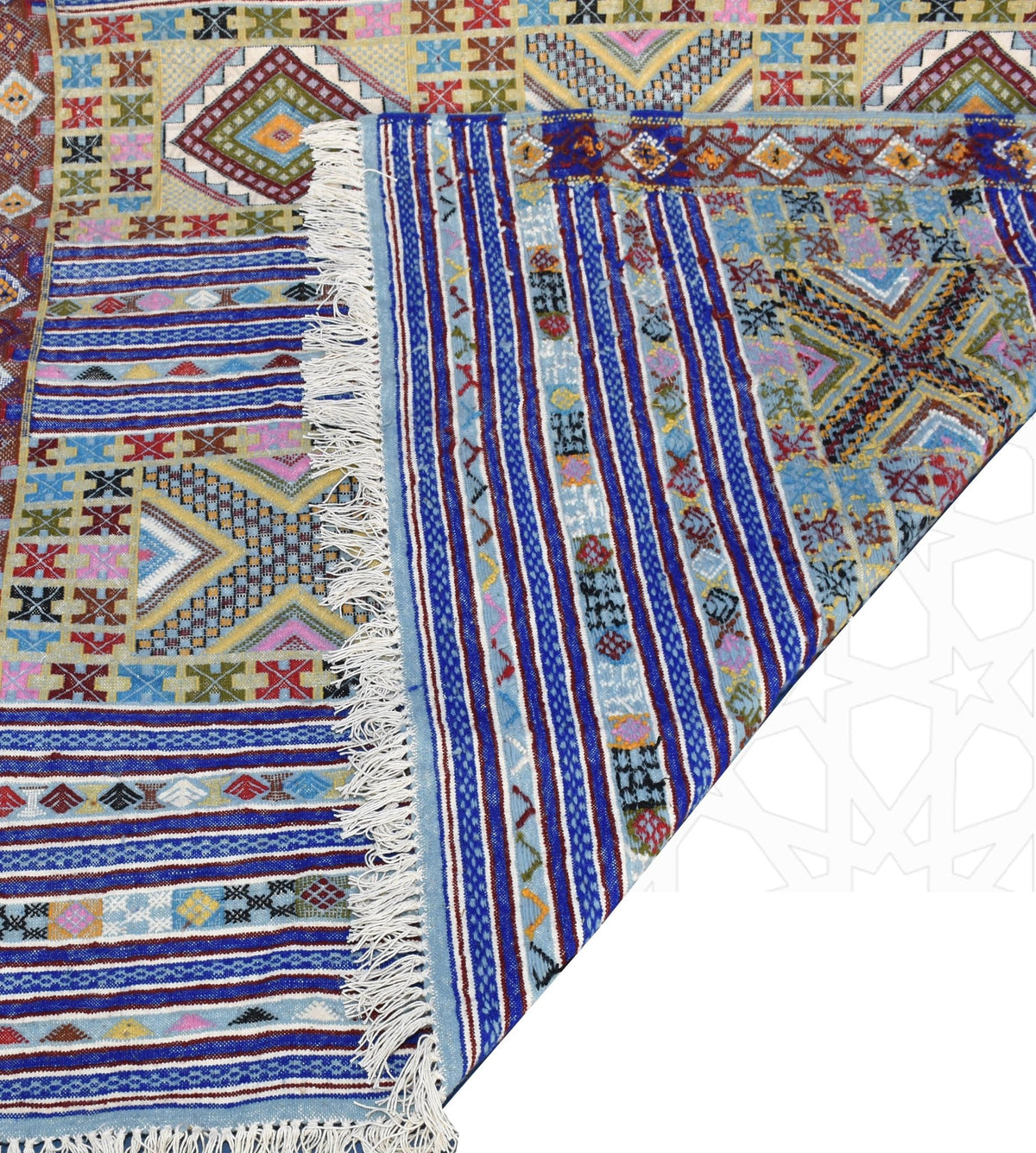 Flatweave kilim hanbal Moroccan rug - 5.6 x 8.21 ft / 170 x 250 cm - Berbers Market
