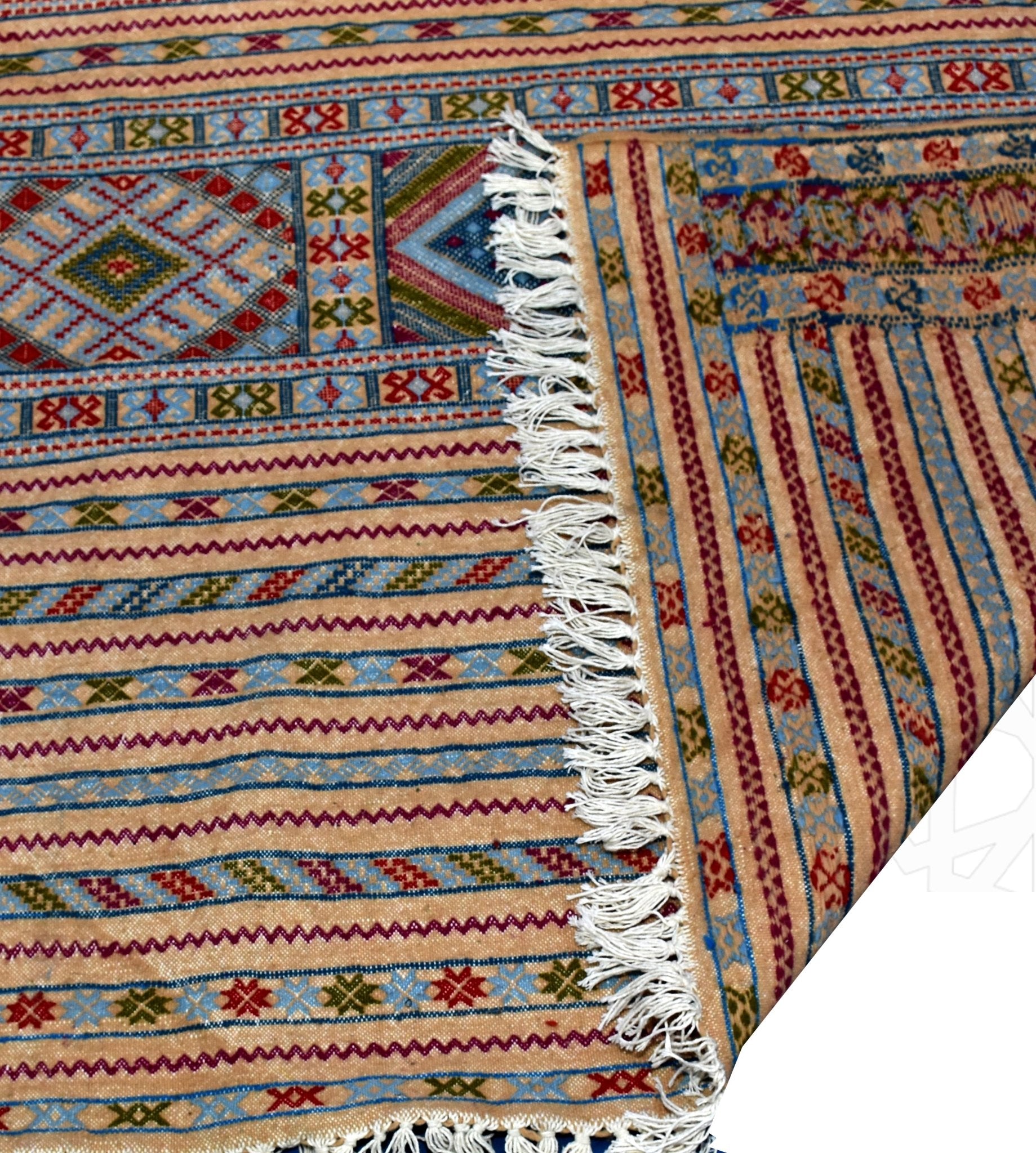 Flatweave kilim hanbal Moroccan rug - 5.6 x 8.21 ft / 170 x 250 cm - Berbers Market