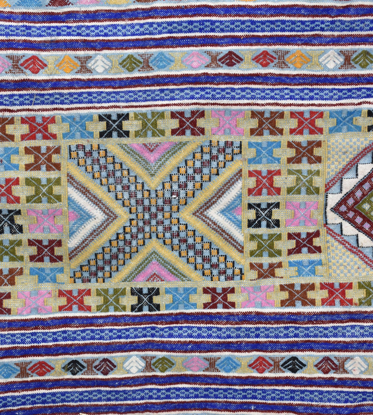 Flatweave kilim hanbal Moroccan rug - 5.6 x 8.21 ft / 170 x 250 cm - Berbers Market