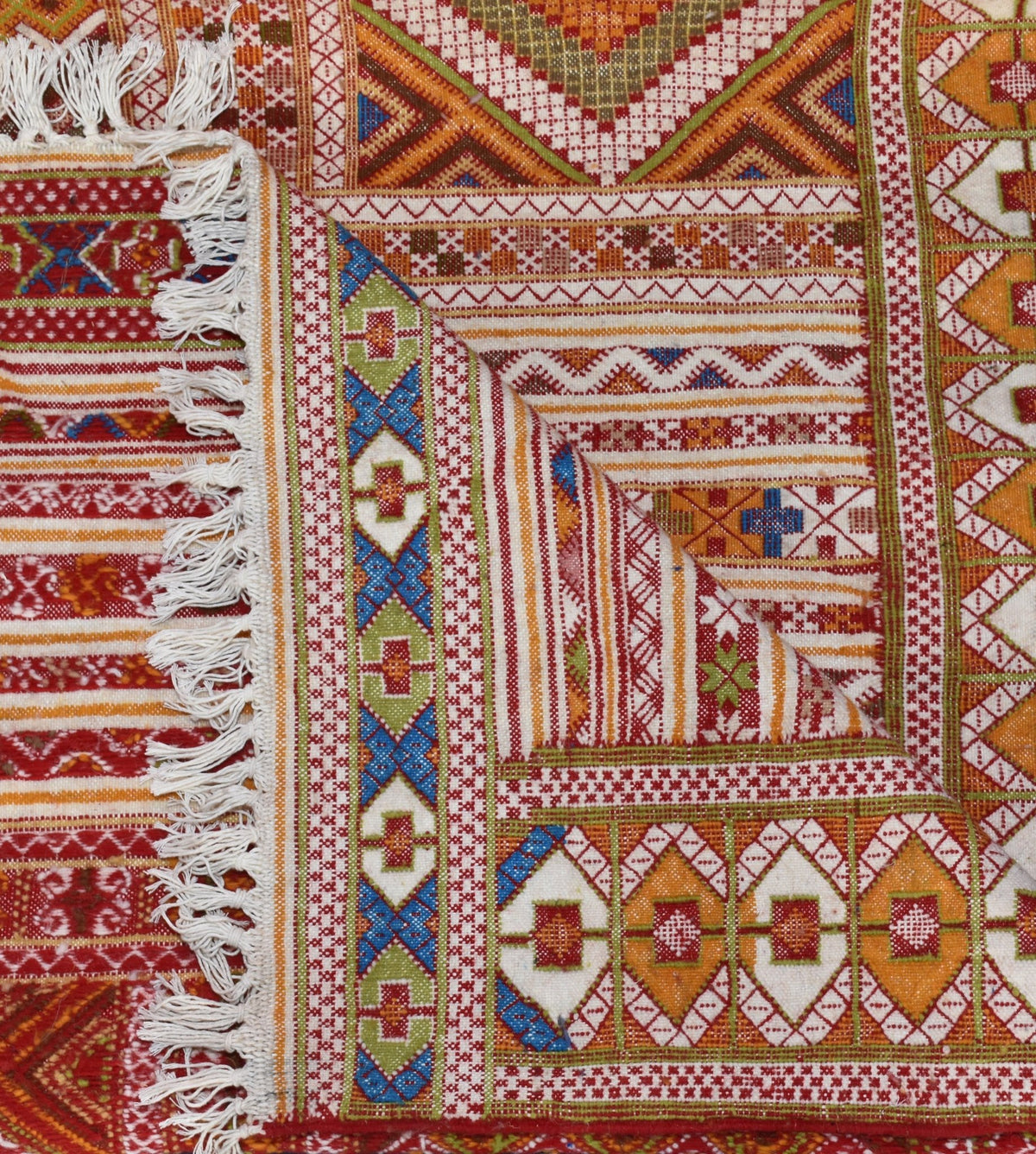 Flatweave kilim hanbal Moroccan rug - 5.6 x 8.89 ft / 170 x 270 cm - Berbers Market