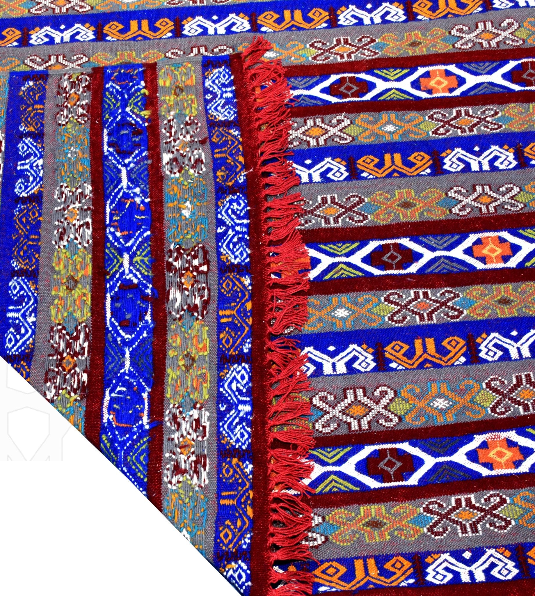 Flatweave kilim hanbal Moroccan rug - 5.75 x 7.9 ft / 175 x 240 cm - Berbers Market