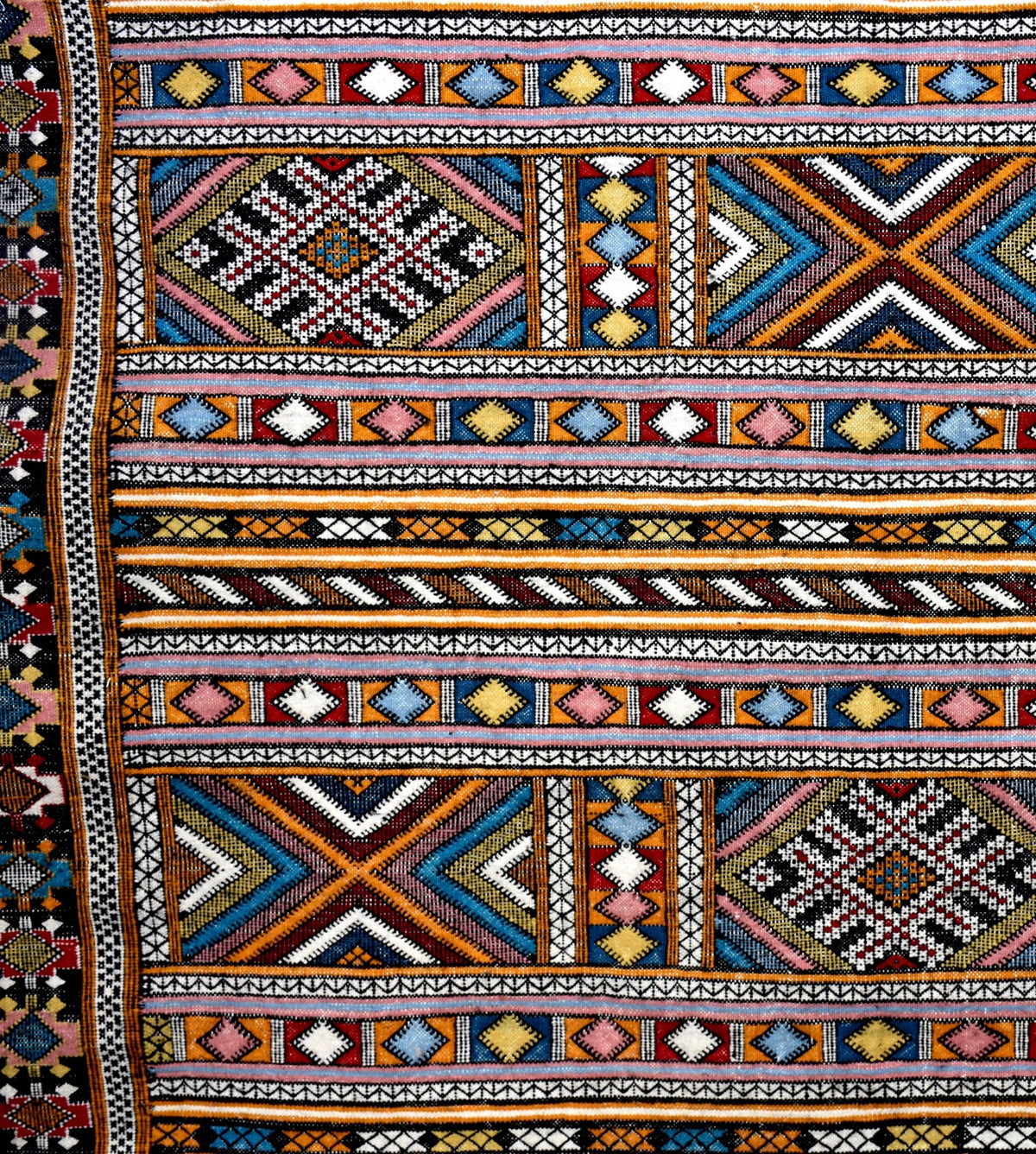 Flatweave kilim hanbal Moroccan rug - 5.91 x 8.21 ft / 180 x 250 cm - Berbers Market