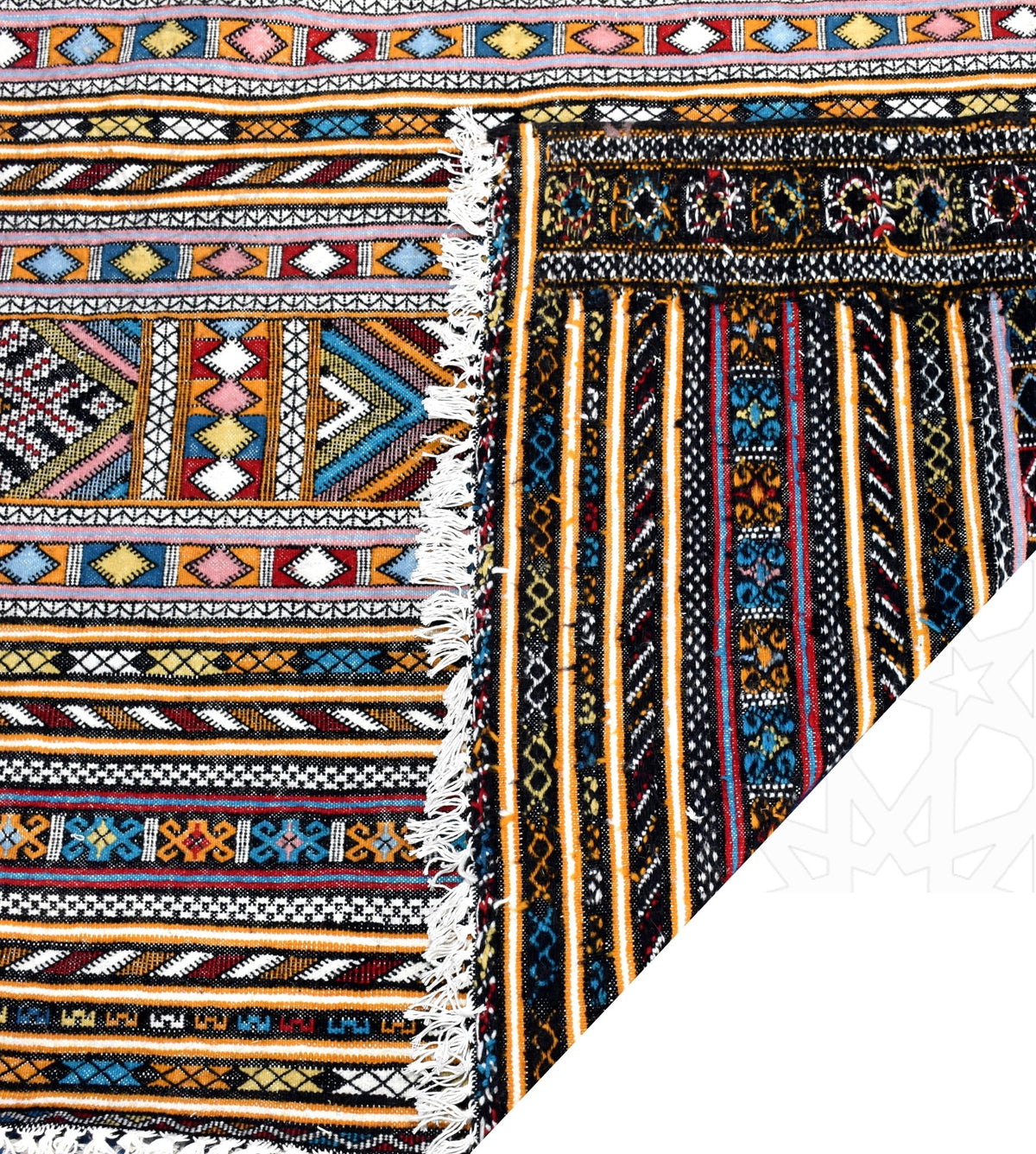Flatweave kilim hanbal Moroccan rug - 5.91 x 8.21 ft / 180 x 250 cm - Berbers Market