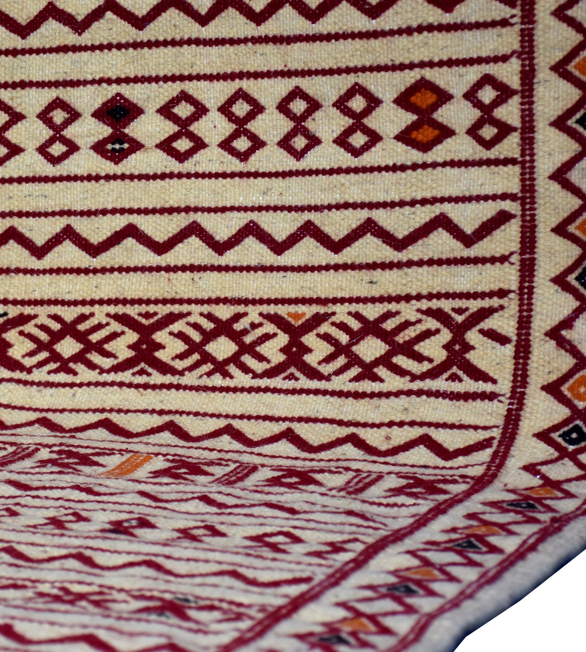 Flatweave kilim hanbal Moroccan rug - 6.37 x 11.5 ft / 194 x 350 cm - Berbers Market