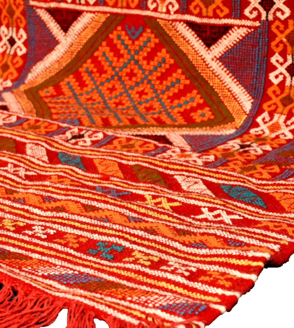 Flatweave kilim hanbal Moroccan rug - 6.4 x 10.01 ft / 195 x 305 cm - Berbers Market