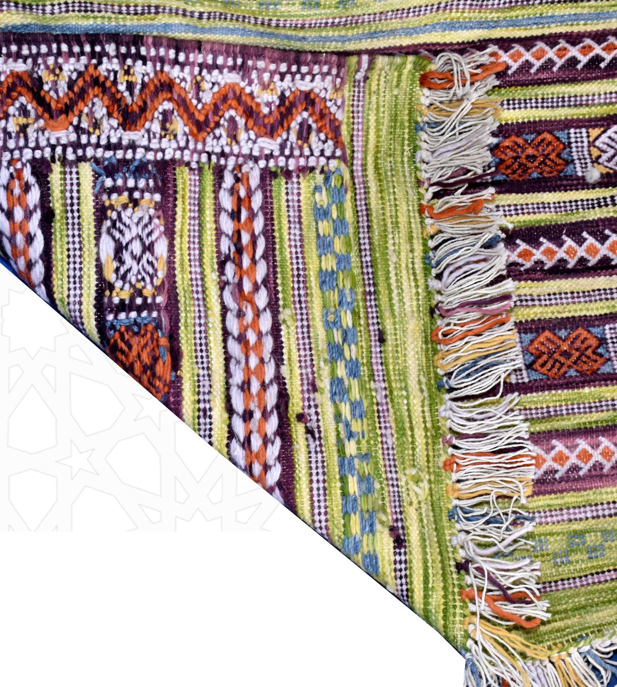 Flatweave kilim hanbal Moroccan rug - 6.57 x 9.85 ft / 200 x 300 cm - Berbers Market