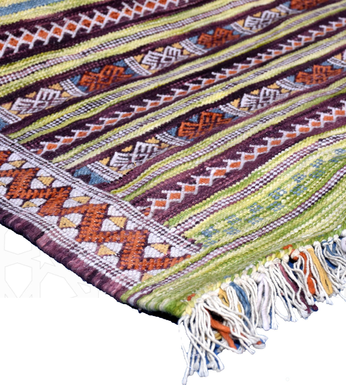 Flatweave kilim hanbal Moroccan rug - 6.57 x 9.85 ft / 200 x 300 cm - Berbers Market