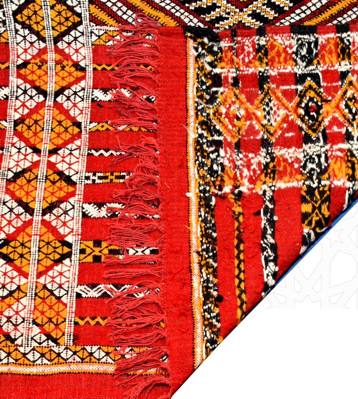 Flatweave kilim hanbal Moroccan rug - 6.57 x 9.85 ft / 200 x 300 cm - Berbers Market