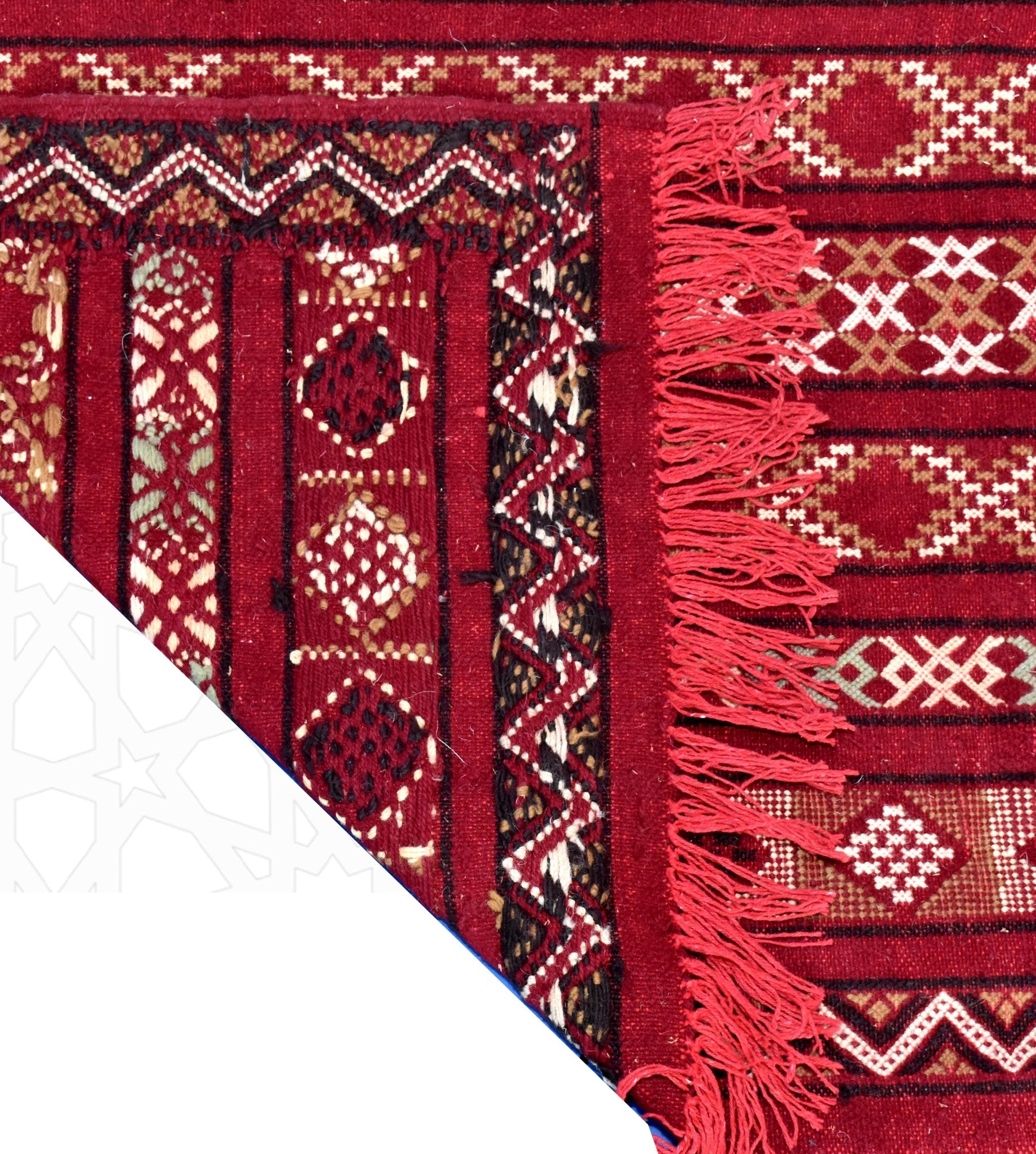 Flatweave kilim hanbal Moroccan rug - 6.57 x 9.85 ft / 200 x 300 cm - Berbers Market