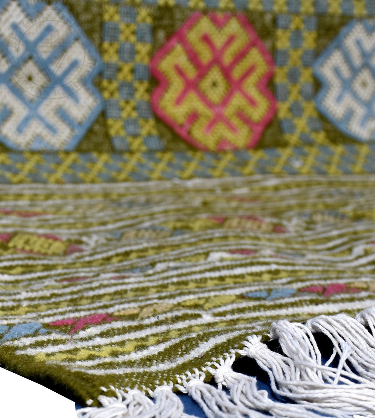 Flatweave kilim hanbal Moroccan rug - 6.57 x 9.85 ft / 200 x 300 cm - Berbers Market