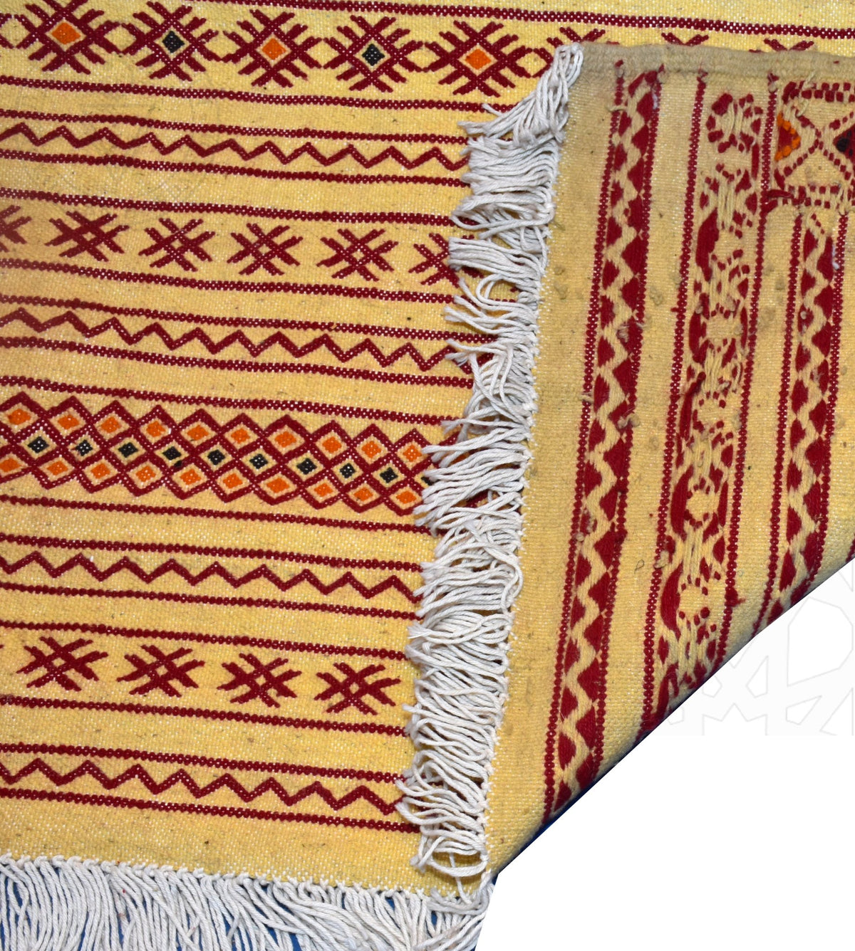 Flatweave kilim hanbal Moroccan rug - 6.73 x 10.18 ft / 205 x 310 cm - Berbers Market