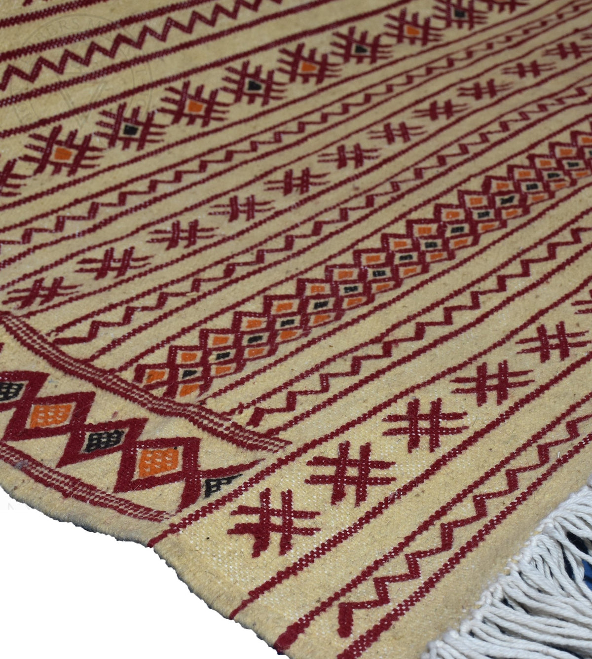Flatweave kilim hanbal Moroccan rug - 6.73 x 10.18 ft / 205 x 310 cm - Berbers Market