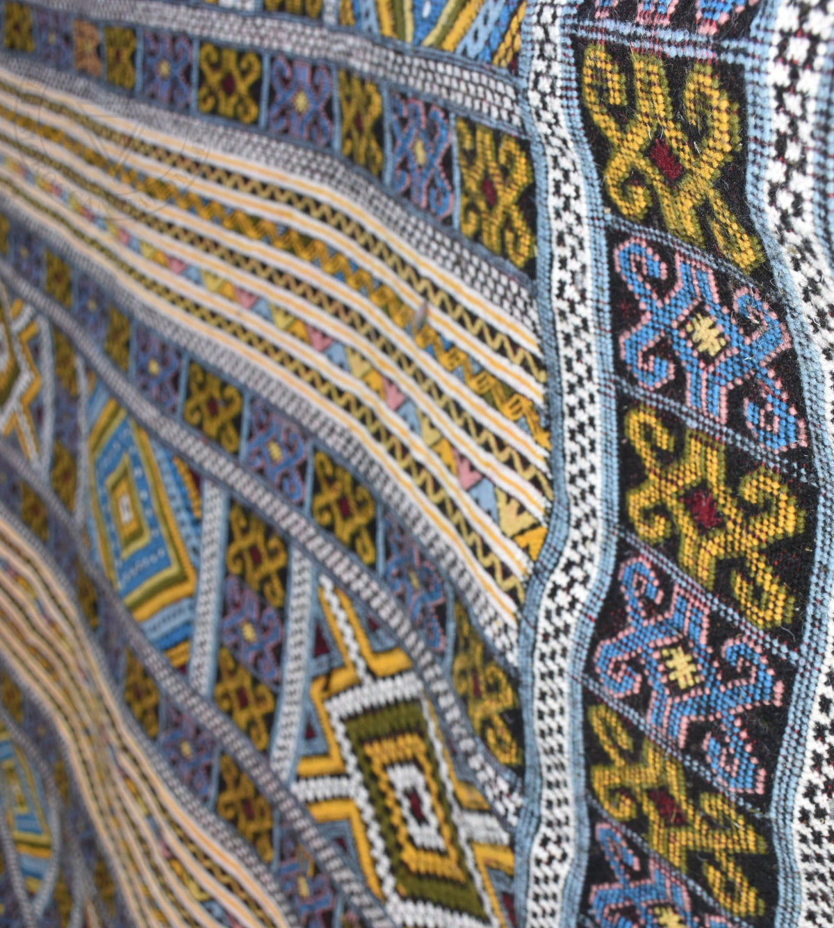 Flatweave kilim hanbal Moroccan rug - 6.9 x 9.85 ft / 210 x 300 cm - Berbers Market