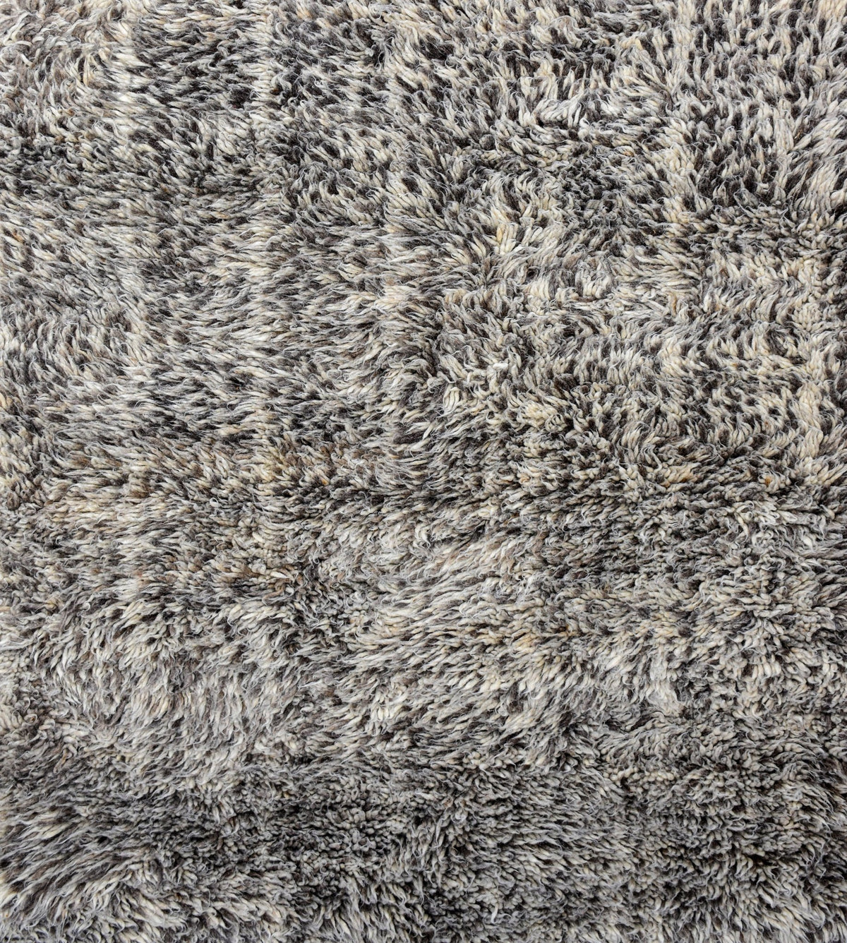 Grey shag Beni ourain Moroccan rug - 5.3 x 7.6 ft / 160 x 230 cm - Berbers Market