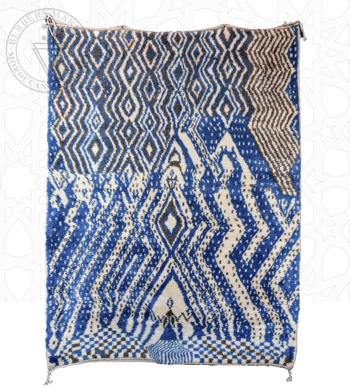 Luxury Mrirt shag Moroccan rug - 5.6 x 7.44 ft / 170 x 226 cm - Berbers Market