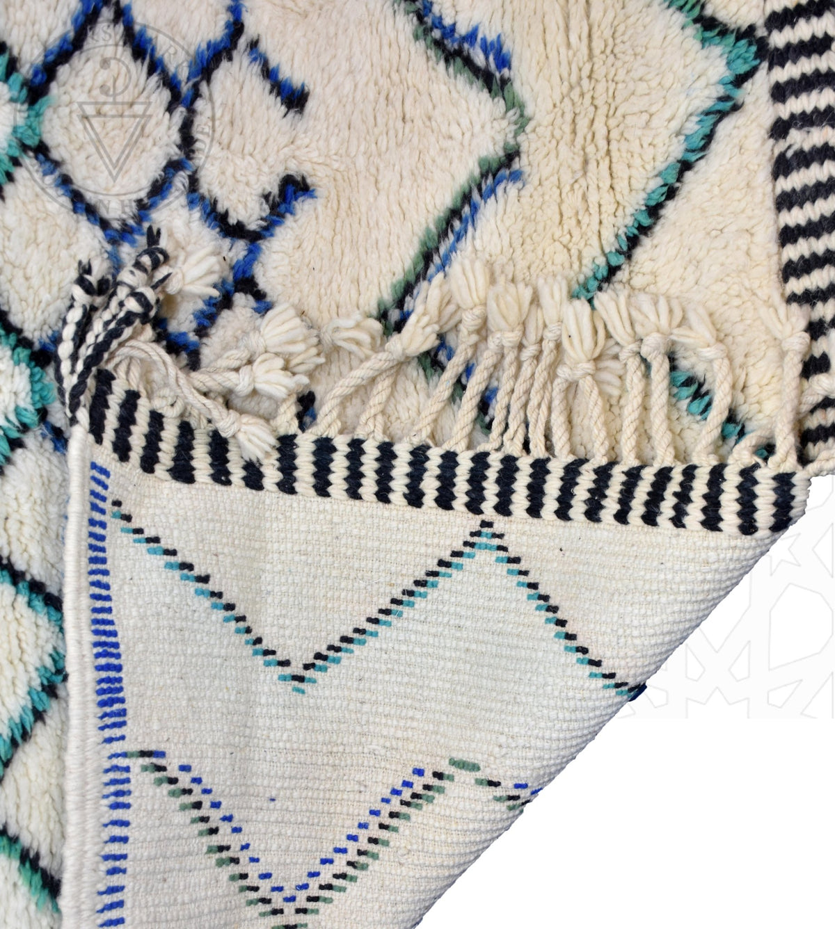 Neon Beni ourain Moroccan rug - 6.6 x 9.2 ft / 200 x 280 cm - Berbers Market