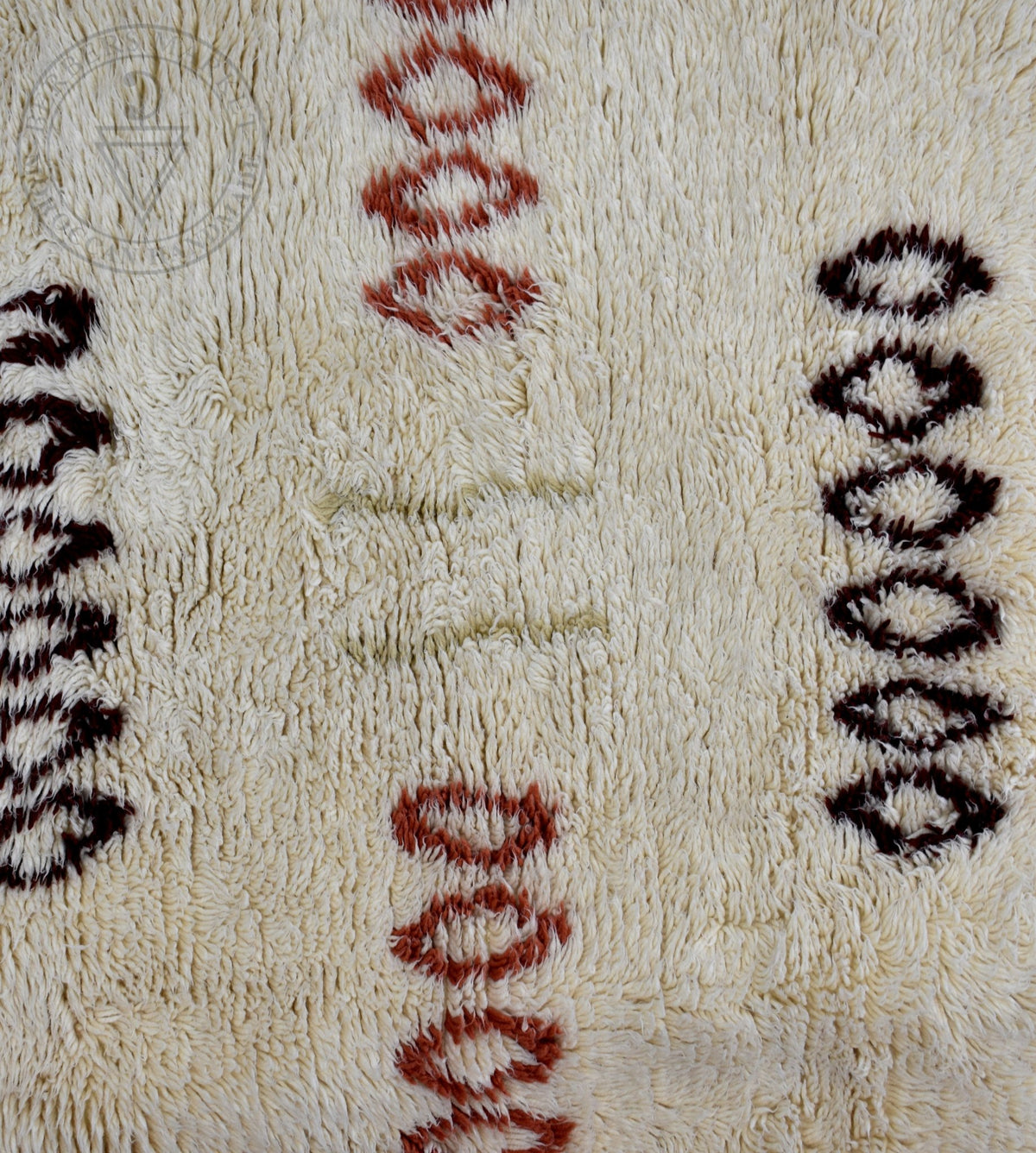 Symmetrical Beni ourain shag Moroccan rug - 6.3 x 9.7 ft / 190 x 295 cm - Berbers Market