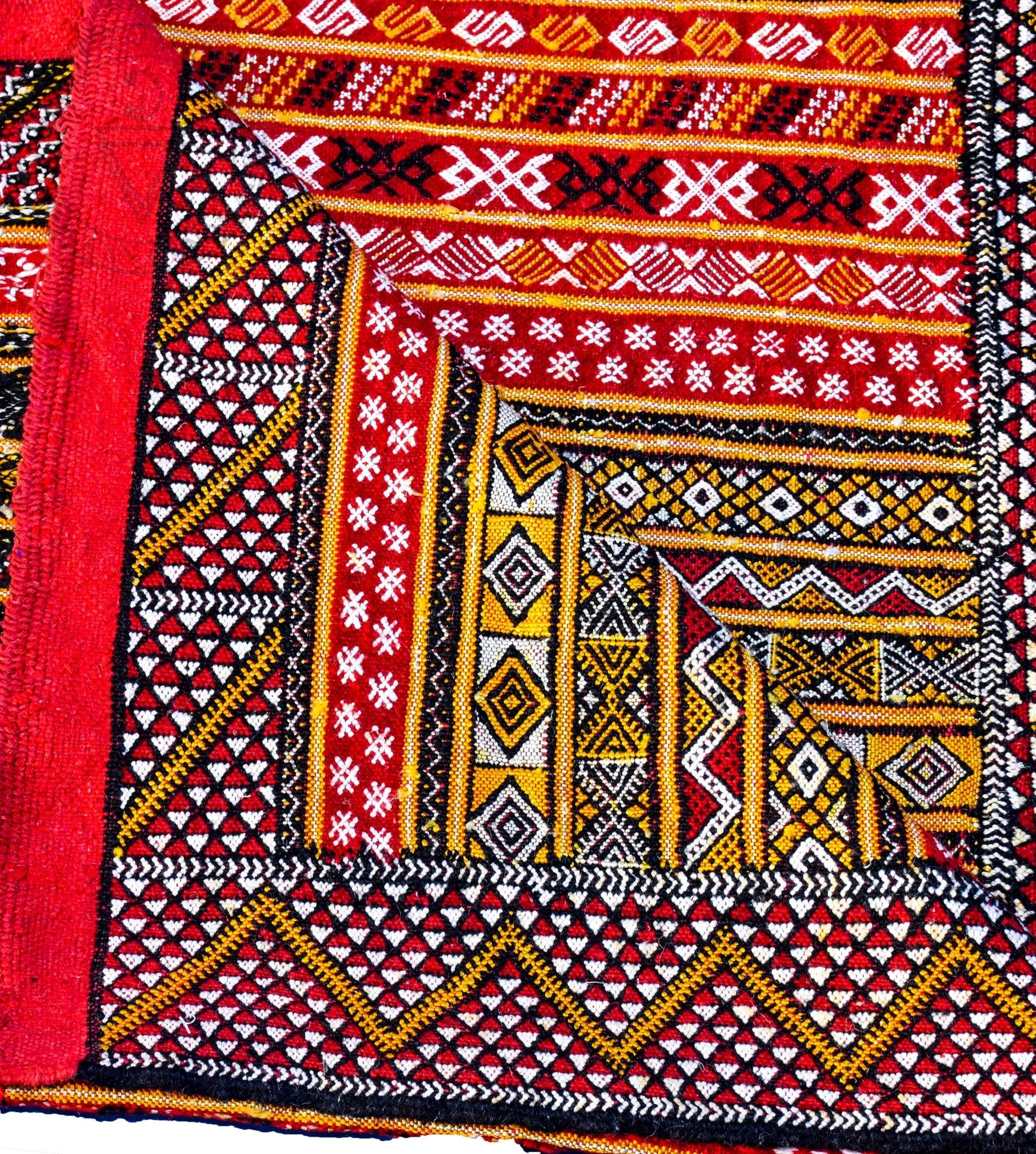 Taznakht Kilim flatweave Moroccan rug - 3.61 x 6.4 ft / 110 x 195 cm - Berbers Market