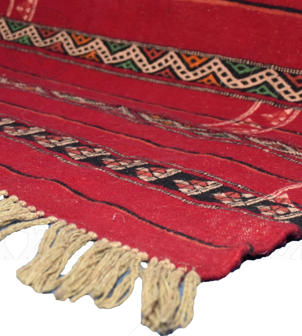 Taznakht Kilim flatweave Moroccan rug - 3.78 x 5.75 ft / 115 x 175 cm - Berbers Market