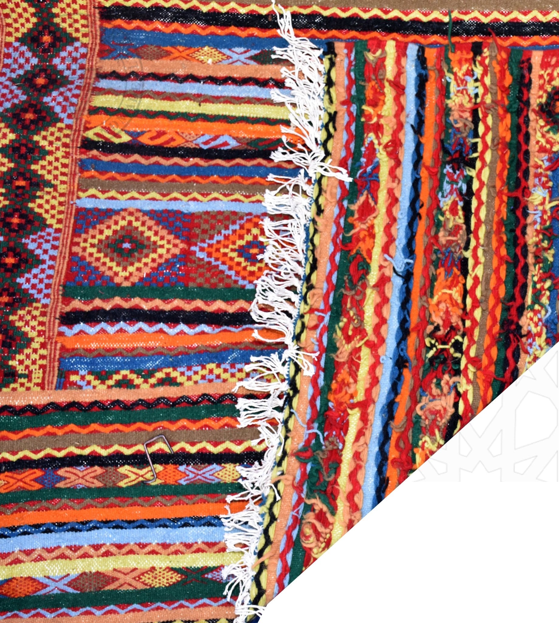 Taznakht Kilim flatweave Moroccan rug - 3.94 x 8.21 ft / 120 x 250 cm - Berbers Market