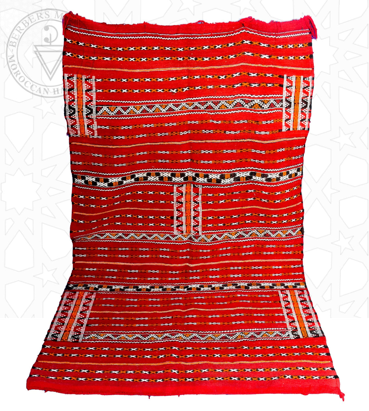 Taznakht Kilim flatweave Moroccan rug - 4.43 x 6.57 ft / 135 x 200 cm - Berbers Market