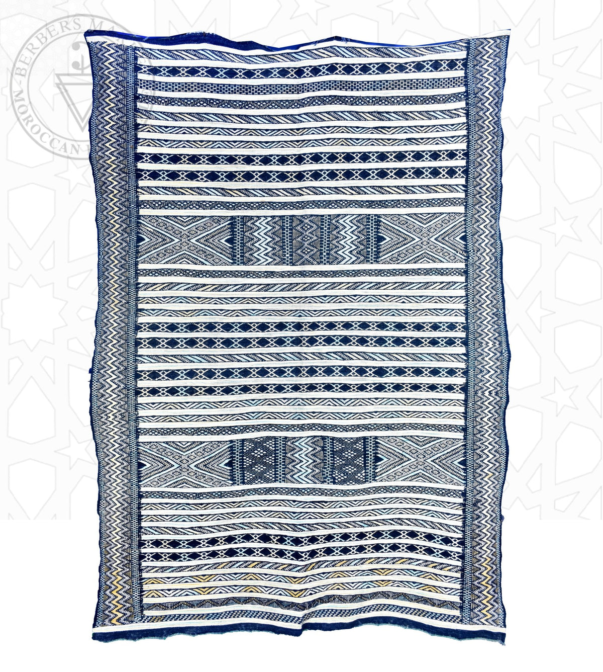 Taznakht Kilim flatweave Moroccan rug - 4.43 x 6.73 ft / 135 x 205 cm - Berbers Market