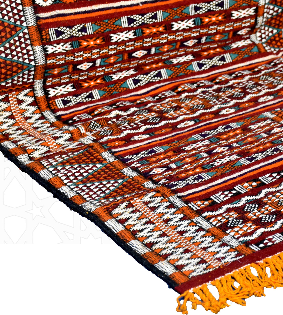 Taznakht Kilim flatweave Moroccan rug - 4.43 x 9.36 ft / 135 x 285 cm - Berbers Market