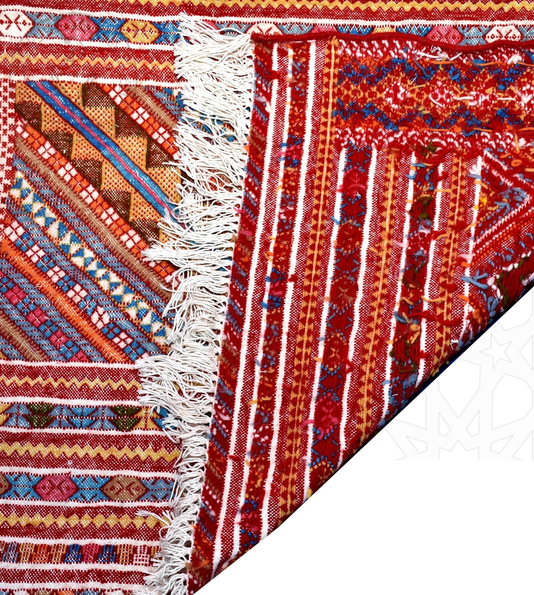 Taznakht Kilim flatweave Moroccan rug - 4.76 x 6.24 ft / 145 x 190 cm - Berbers Market