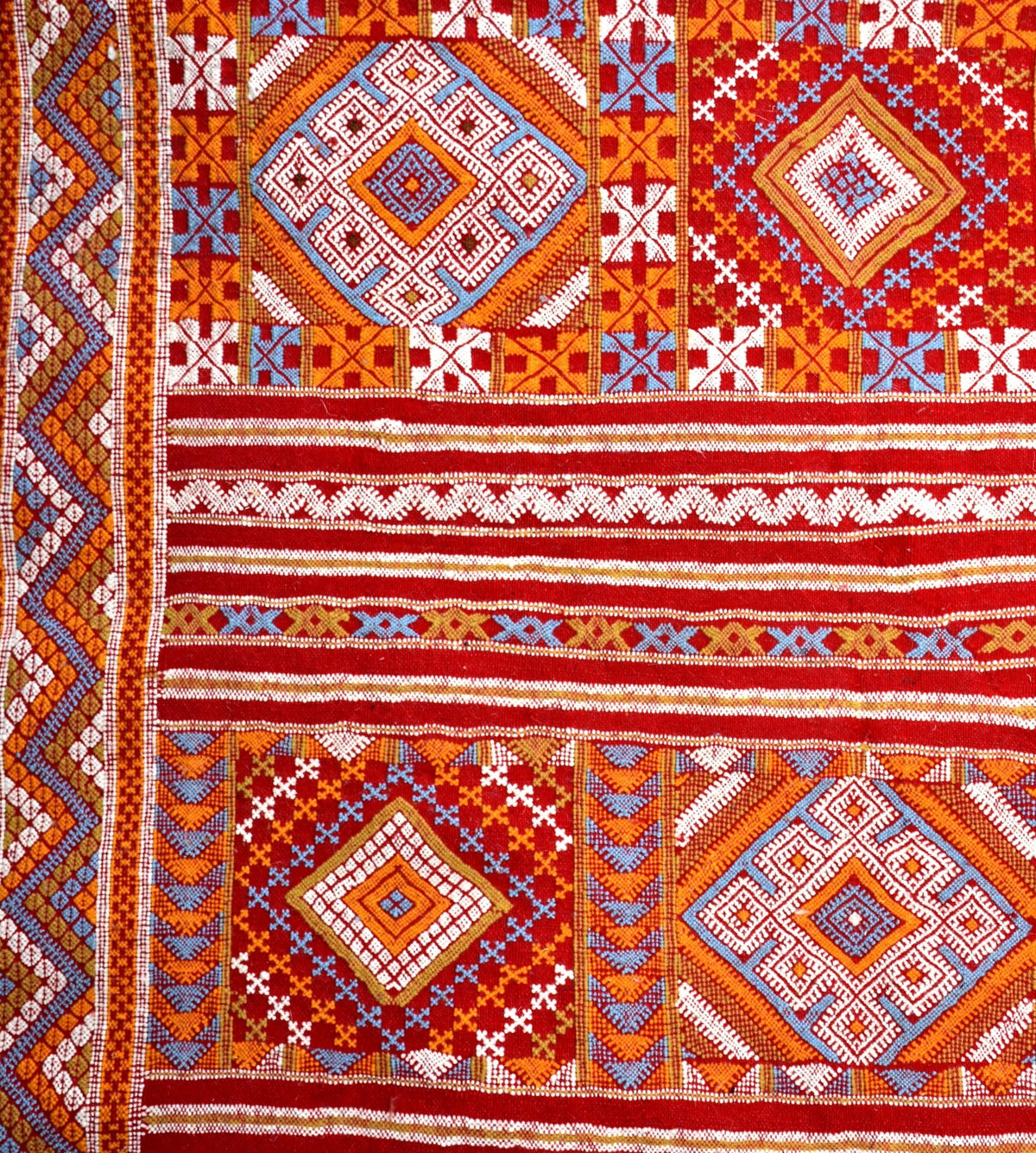 Taznakht Kilim flatweave Moroccan rug - 4.76 x 7.06 ft / 145 x 215 cm - Berbers Market