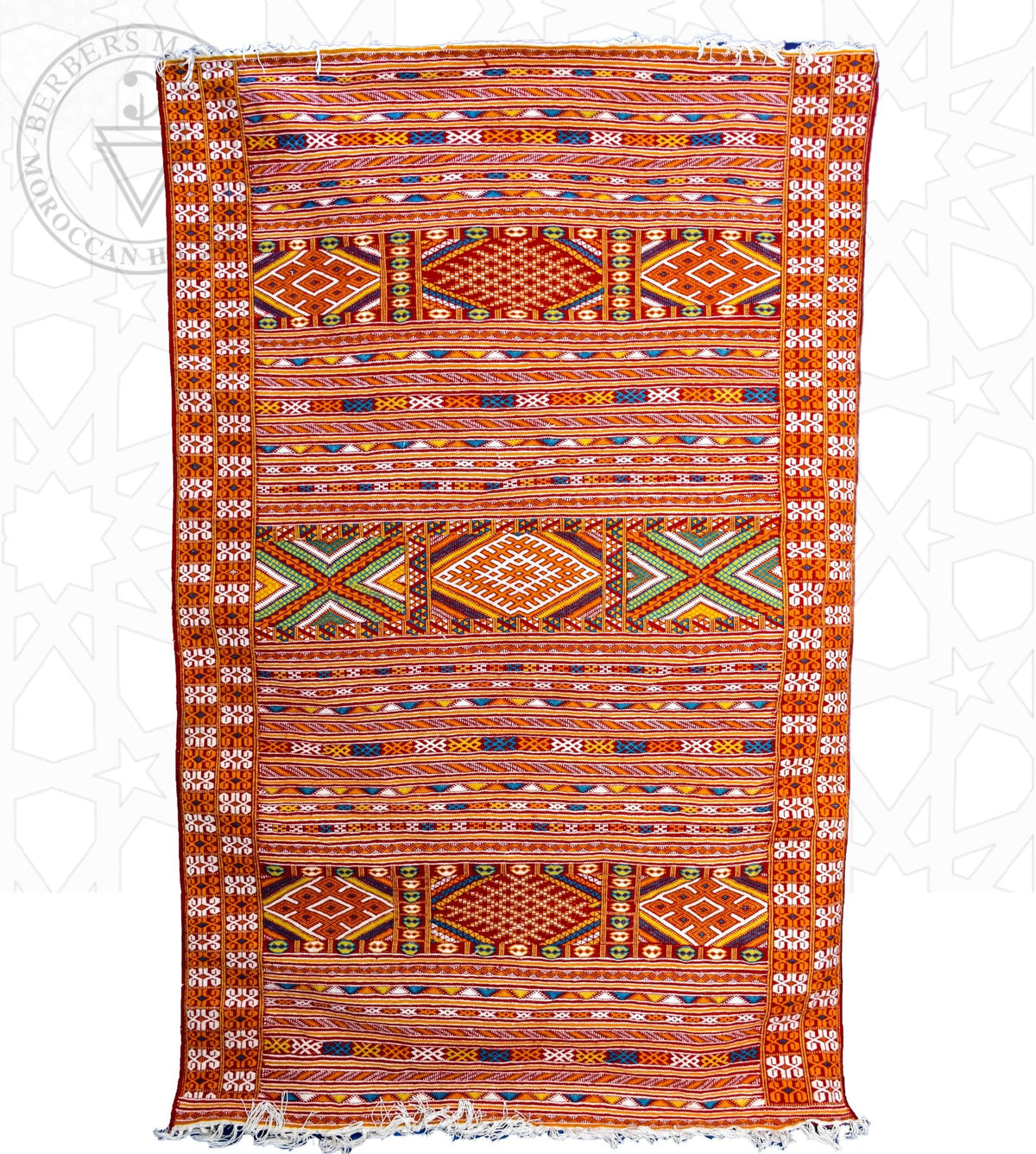 Taznakht Kilim flatweave Moroccan rug - 5.09 x 8.21 ft / 155 x 250 cm - Berbers Market