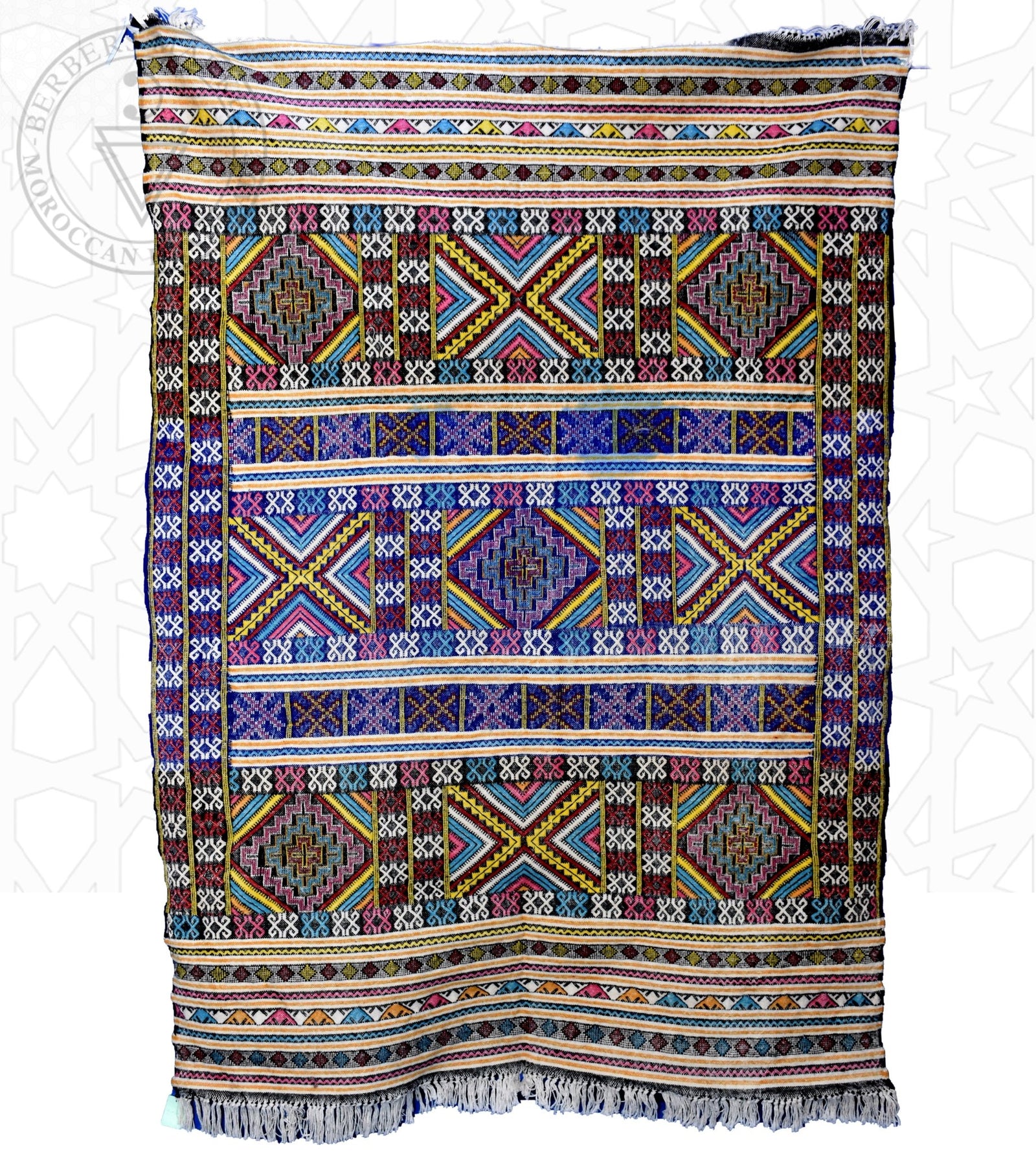 Taznakht Kilim flatweave Moroccan rug - 5.25 x 7.71 ft / 160 x 235 cm - Berbers Market