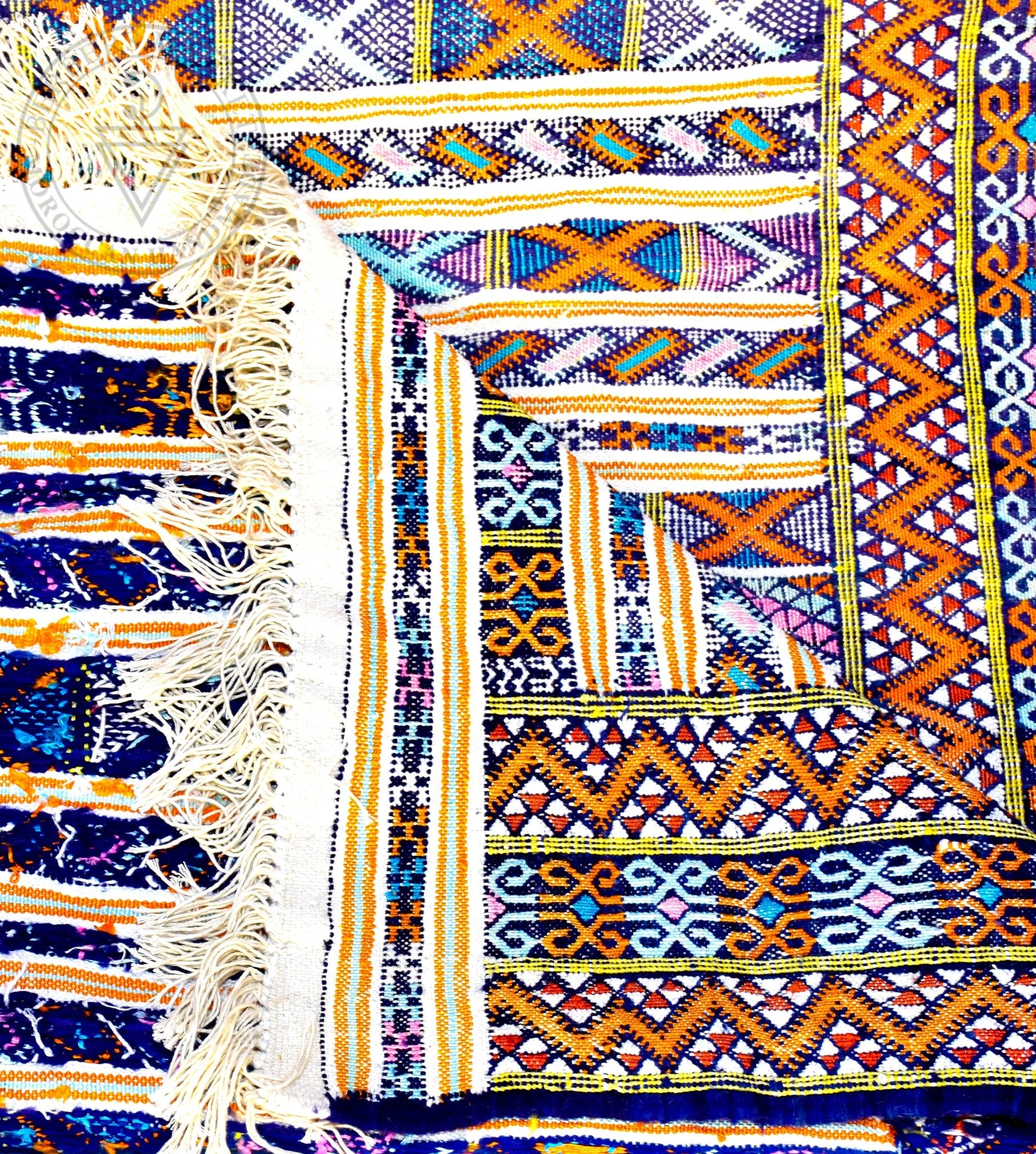Taznakht Kilim flatweave Moroccan rug - 5.75 x 7.9 ft / 175 x 240 cm - Berbers Market