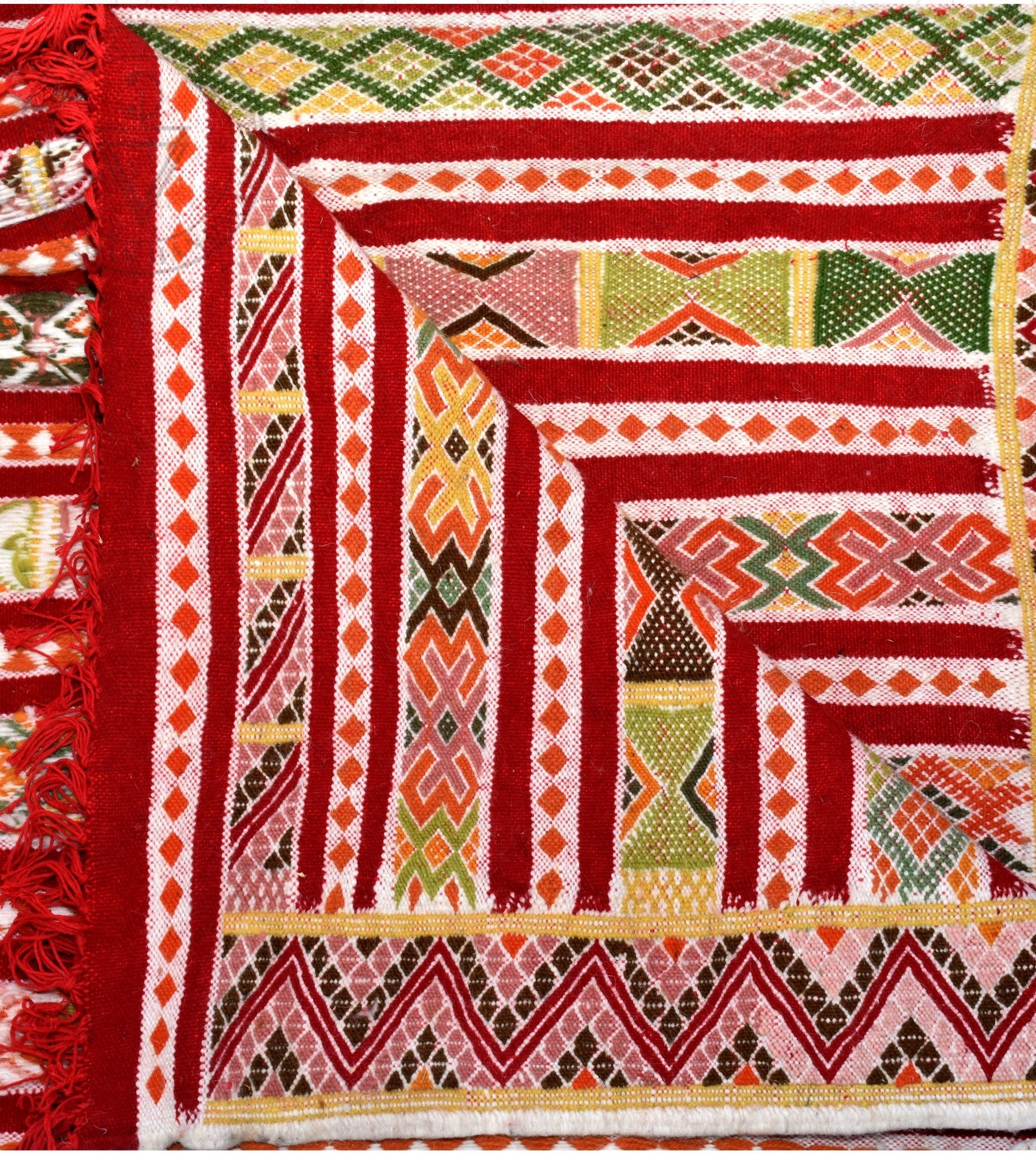 Taznakht Kilim flatweave Moroccan rug - 5.75 x 8.21 ft / 175 x 250 cm - Berbers Market