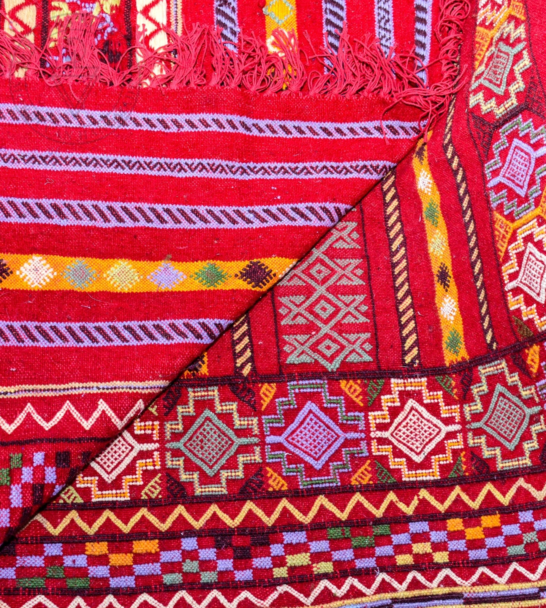 Taznakht Kilim flatweave Moroccan rug - 5.91 x 8.21 ft / 180 x 250 cm - Berbers Market
