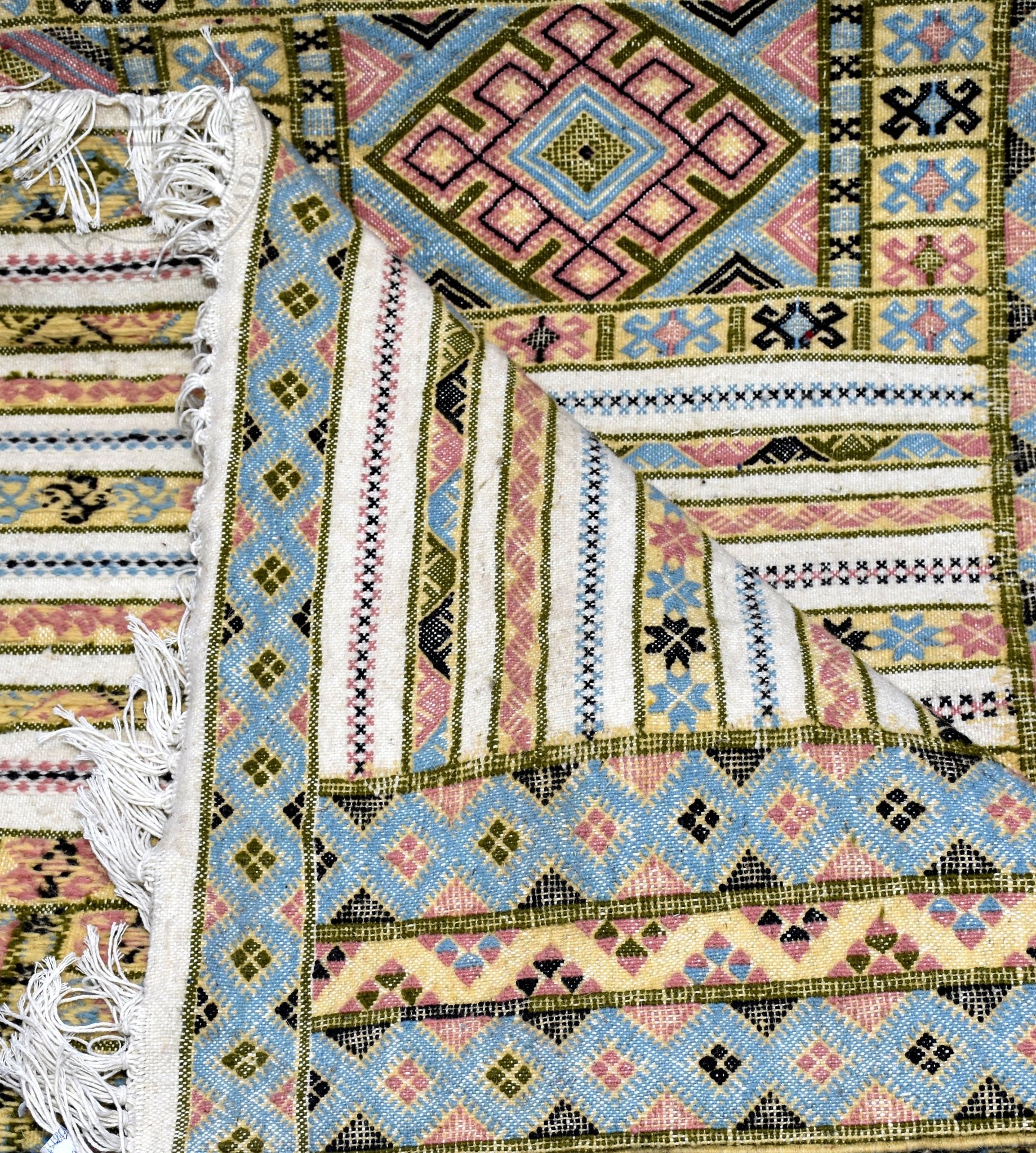 Taznakht Kilim flatweave Moroccan rug - 5.91 x 8.37 ft / 180 x 255 cm - Berbers Market