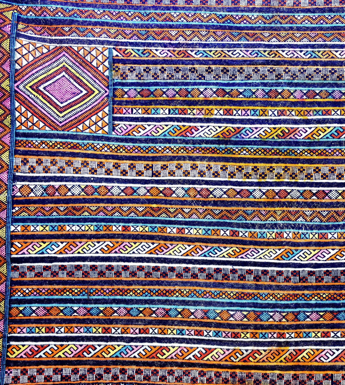 Taznakht Kilim flatweave Moroccan rug - 5.91 x 8.86 ft / 180 x 270 cm - Berbers Market